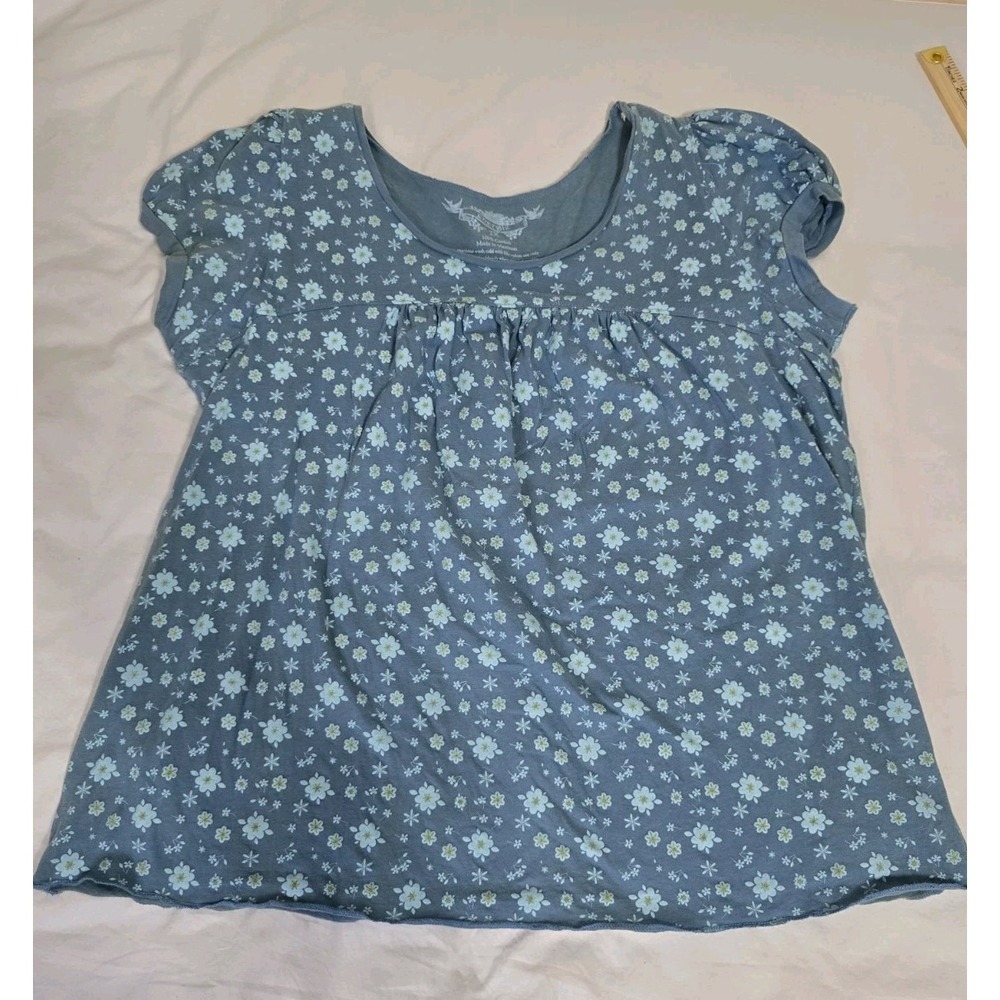 Energie Women's 2X‎ Blue Floral Blouse